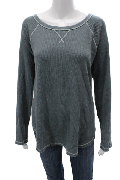Michael Stars Women Basic Dark Gray Supima Cotton T-Shirt Long Sleeve Size 1X