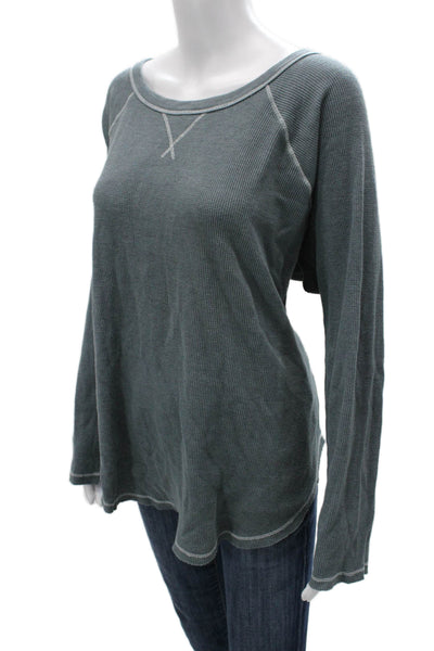 Michael Stars Women Basic Dark Gray Supima Cotton T-Shirt Long Sleeve Size 1X