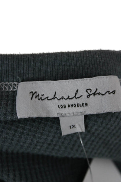 Michael Stars Women Basic Dark Gray Supima Cotton T-Shirt Long Sleeve Size 1X