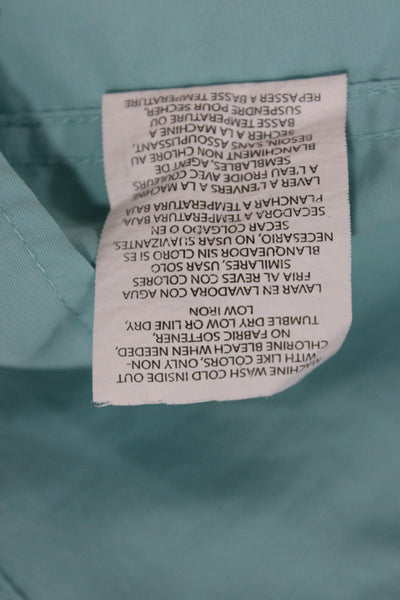 Wrangler Mens Collared Short Sleeve Casual Button-Down Shirt Light Blue Size XL