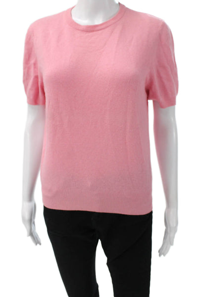 Luisa Spagnoli Women Basic Short Sleeve Crew Neck Top Pink Size S