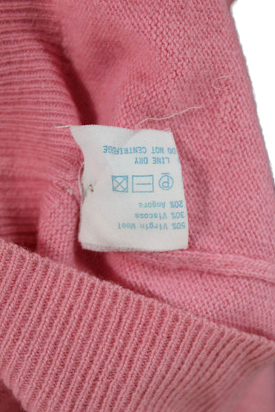 Luisa Spagnoli Women Basic Short Sleeve Crew Neck Top Pink Size S