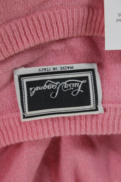 Luisa Spagnoli Women Basic Short Sleeve Crew Neck Top Pink Size S