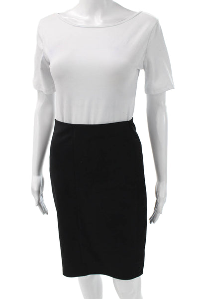 Theory Women Straight Pencil Skirt Black Size PP