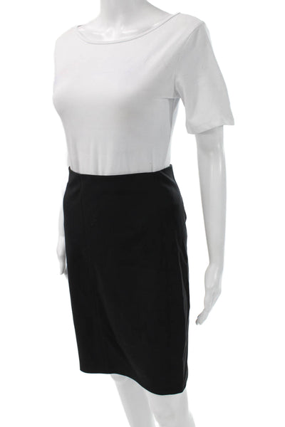 Theory Women Straight Pencil Skirt Black Size PP