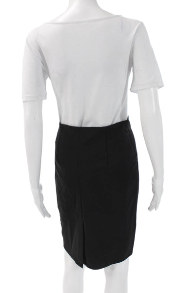 Theory Women Straight Pencil Skirt Black Size PP