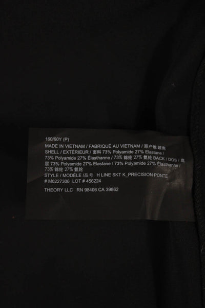 Theory Women Straight Pencil Skirt Black Size PP