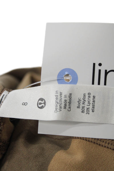 Lululemon Women Ankle Leggings Beige Camo Army Size 8