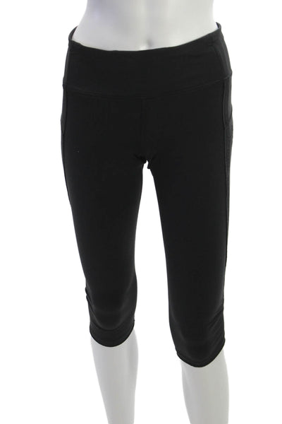 Lululemon Women Capri Leggings Black Nylon Zip Size 4