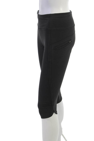 Lululemon Women Capri Leggings Black Nylon Zip Size 4