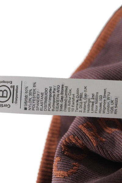 Athleta Unisex Biker Shorts Brown Nylon Polyester Spandex Size M