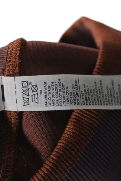 Athleta Unisex Biker Shorts Brown Nylon Polyester Spandex Size M