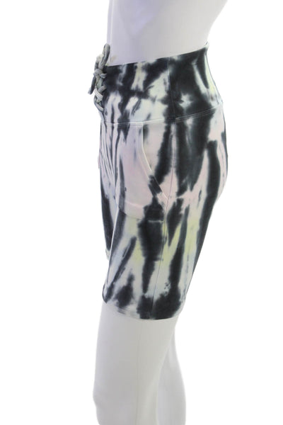 Chaser Womens Biker Shorts Black Drawstring Size S