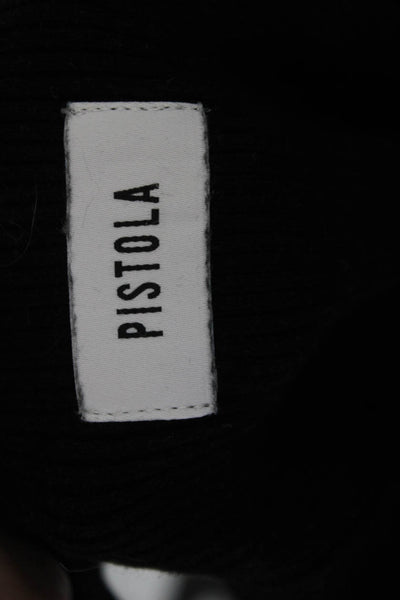 Pistola Women Basic Black Square Neck Tank Petites Size XS