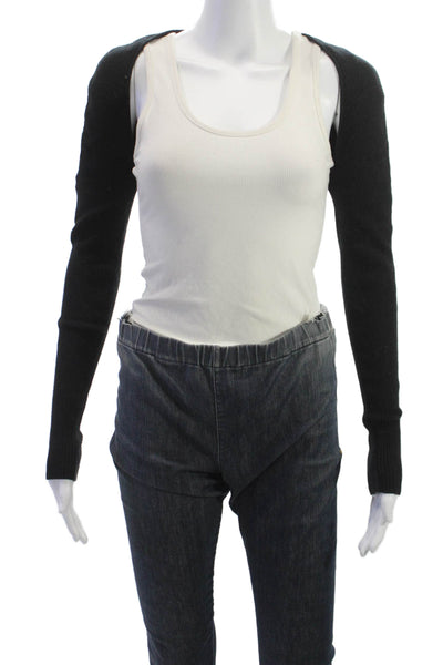 Pistola Womens Black Cotton 90s Long Sleeve Sweater Size XS