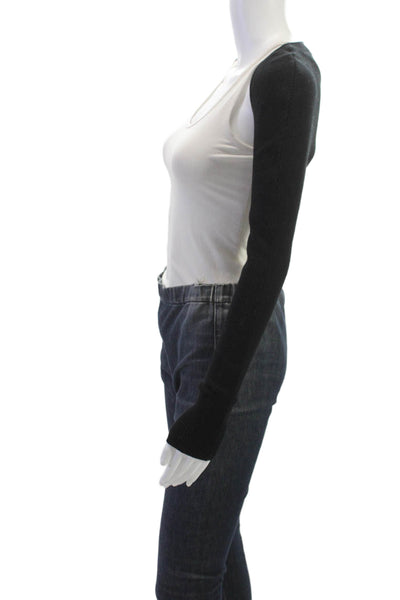 Pistola Womens Black Cotton 90s Long Sleeve Sweater Size XS