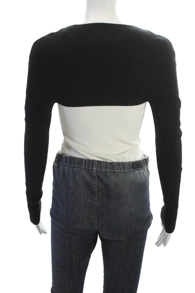 Pistola Womens Black Cotton 90s Long Sleeve Sweater Size XS
