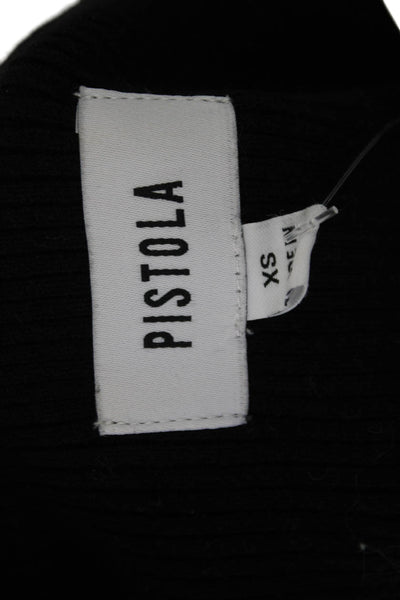 Pistola Womens Black Cotton 90s Long Sleeve Sweater Size XS