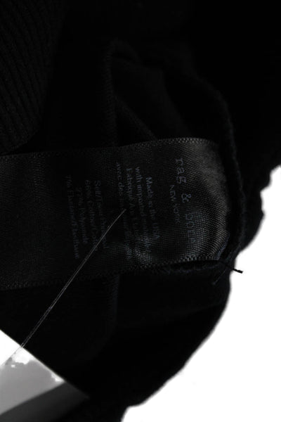 Rag & Bone Womens Ankle Jeggings Black Zip Size 4