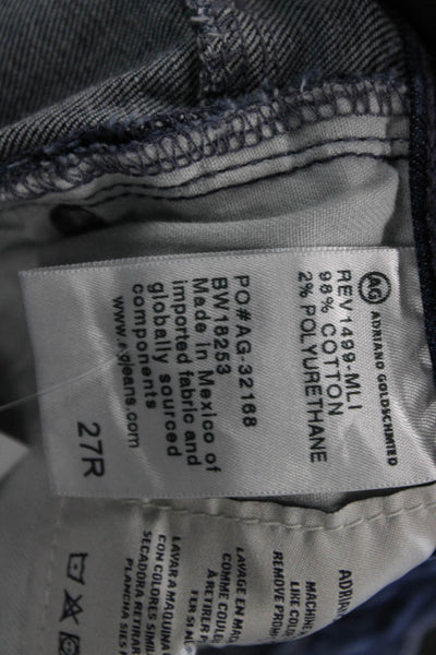 AG Adriano Goldschmied Womens Ankle Skinny Jeans Dark Blue Size 27