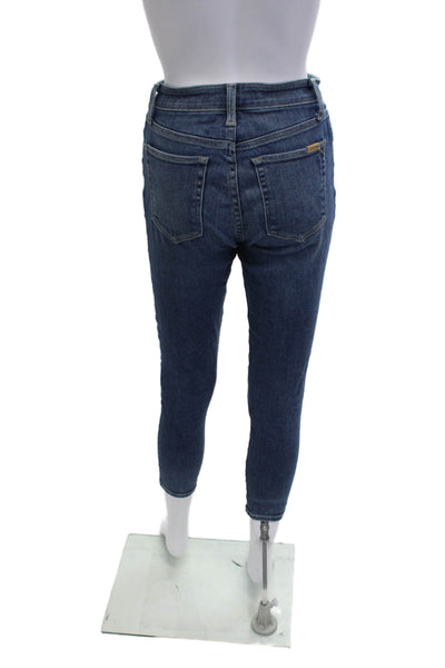 Joes Women Skinny Ankle Cropped Jeans Dark Blue High Rise Size 25