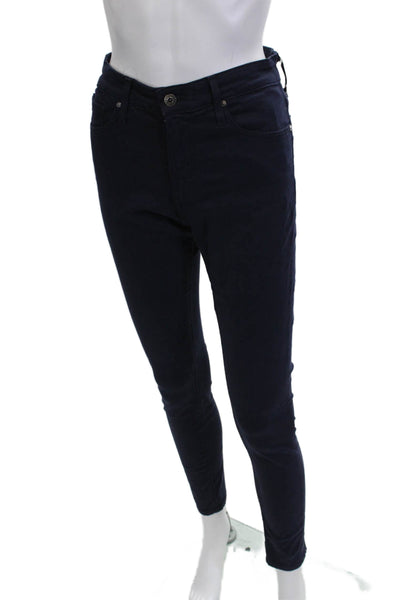 AG Adriano Goldschmied Womens Ankle Jeggings Dark Blue Size 27