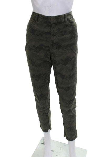 Ecru Women Green Camo Cropped Ankle Pants Size 4