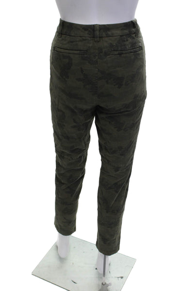 Ecru Women Green Camo Cropped Ankle Pants Size 4