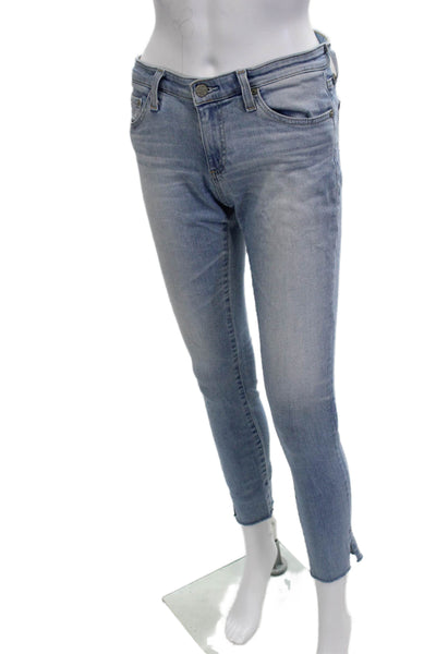 AG Adriano Goldschmied Women Skinny Ankle Jeans Light Blue Low Rise Size 27