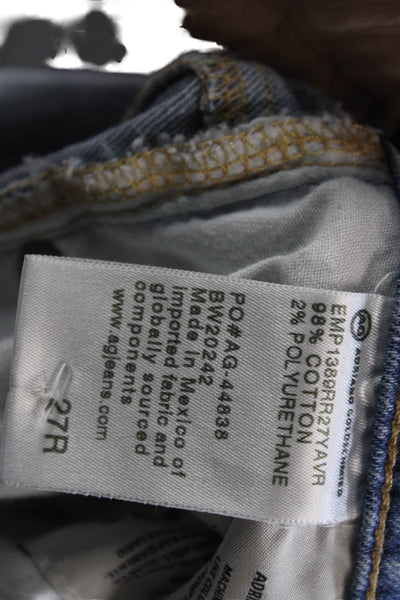 AG Adriano Goldschmied Women Skinny Ankle Jeans Light Blue Low Rise Size 27