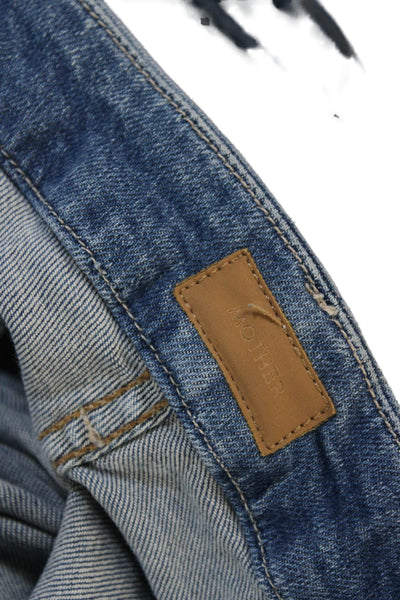 Mother Womens Skinny Ankle Jeans Blue High Rise Size 27