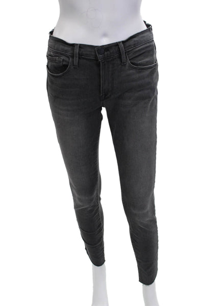 Frame Womens Ankle Skinny High Rise Dark Gray Jeans Size 27