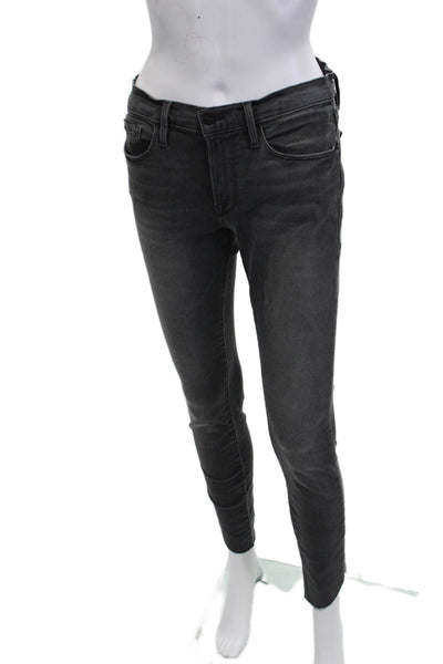 Frame Womens Ankle Skinny High Rise Dark Gray Jeans Size 27