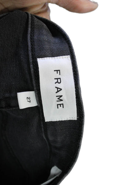 Frame Womens Ankle Skinny High Rise Dark Gray Jeans Size 27