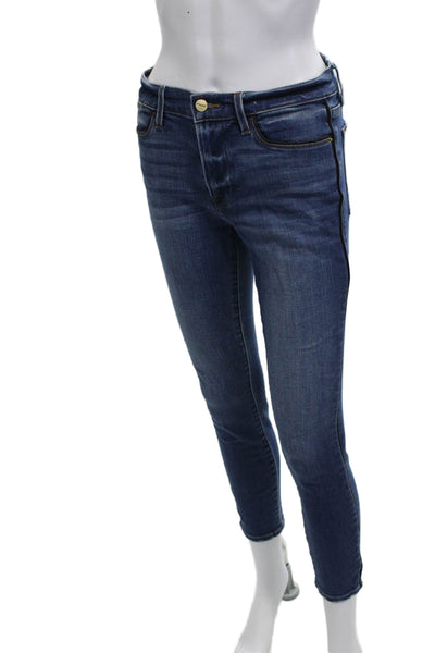 Frame Women Ankle Skinny Dark Blue Jeans Size 27