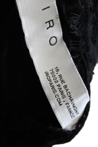 IRO Unisex Black 60% Merino 40% Tencel V Neck Pullover Size S