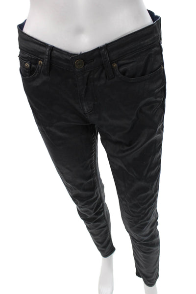 Lauren Ralph Lauren Women Skinny Jeans Black Low Rise Size 2P