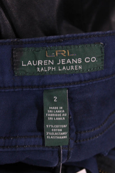 Lauren Ralph Lauren Women Skinny Jeans Black Low Rise Size 2P