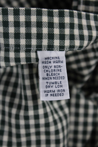 Ralph Lauren Mens Cotton Collared Plaid Button Down Shirt Green Size M