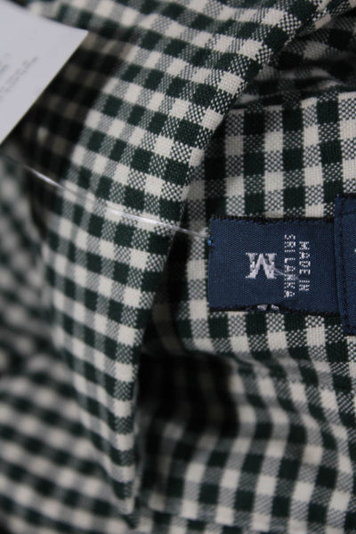 Ralph Lauren Mens Cotton Collared Plaid Button Down Shirt Green Size M