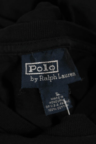 Polo Ralph Lauren Mens Black Long Sleeve 100% Cotton T-Shirt Size M