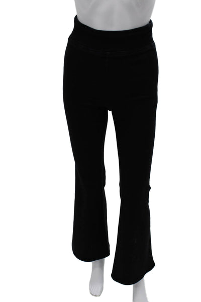 Frame Women 90s Black Solid Cotton Blend Pants Size 0