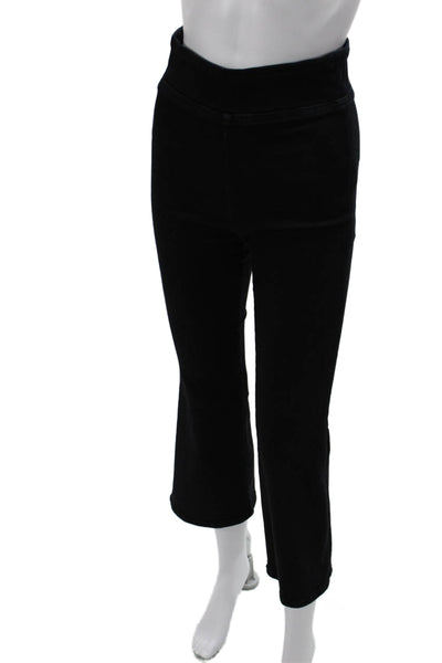 Frame Womens Cropped Pants Black Cotton Blend Size 0
