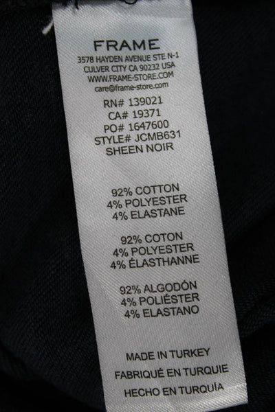 Frame Womens Cropped Pants Black Cotton Blend Size 0