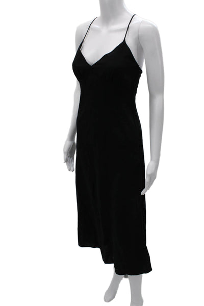 Madewell Womens Black Slip Dress V-Neck Sleeveless Knee Length Size 0