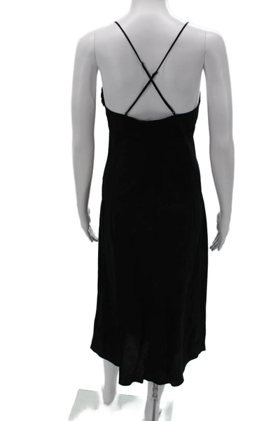 Madewell Womens Black Slip Dress V-Neck Sleeveless Knee Length Size 0
