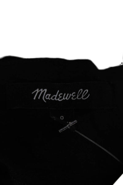 Madewell Womens Black Slip Dress V-Neck Sleeveless Knee Length Size 0