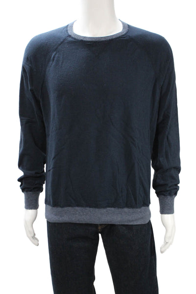 WOOLRICH JOHN RICH & BROS Men Pullover Sweatshirt Dark Blue Size XL