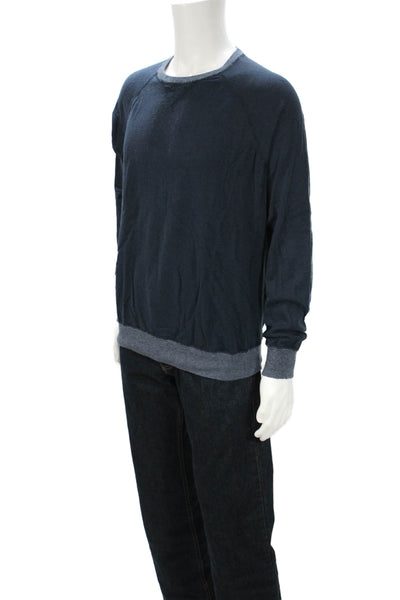 WOOLRICH JOHN RICH & BROS Men Pullover Sweatshirt Dark Blue Size XL