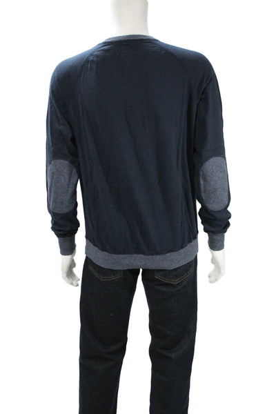 WOOLRICH JOHN RICH & BROS Men Pullover Sweatshirt Dark Blue Size XL